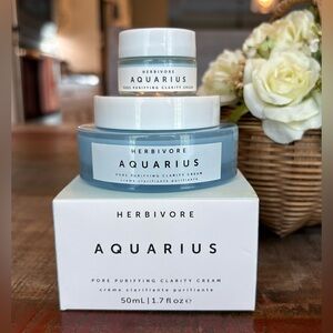 NEW Herbivore AQUARIUS Pore Purifying CLARITY CREAM Full Size + **BONUS** Mini!